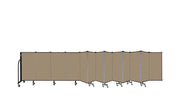 Wallmount Room Divider - 4'H x 23' 10" - 13 Panel, Sandalwood, Vinyl