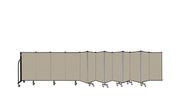 Wallmount Room Divider - 4'H x 23' 10" - 13 Panel, Hazelnut, Vinyl
