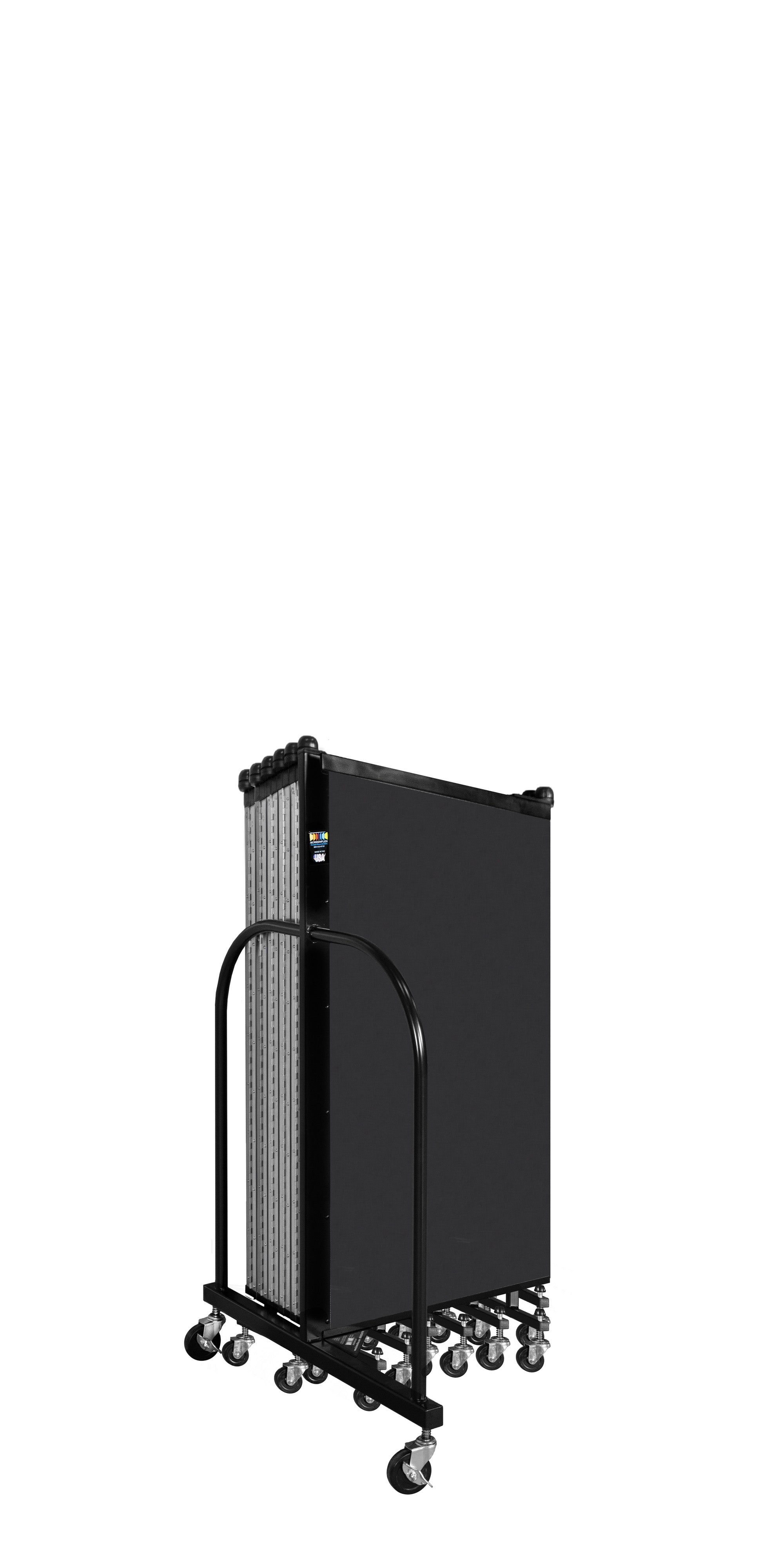 Wallmount Room Divider - 4'H x 23' 10" - 13 Panel, Coal, Vinyl