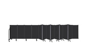Wallmount Room Divider - 4'H x 23' 10" - 13 Panel, Coal, Vinyl