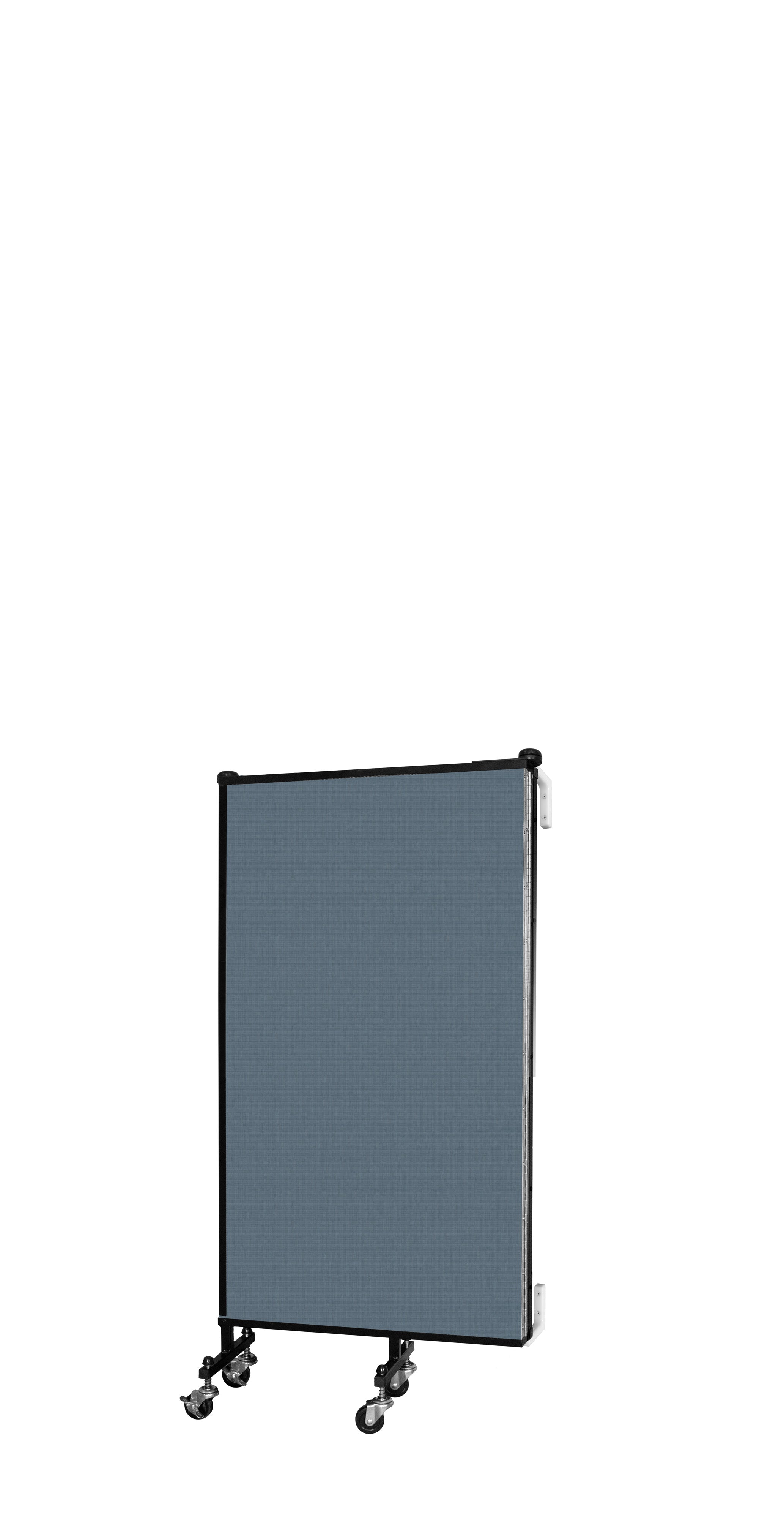 Wallmount Room Divider - 4'H x 5' 6"L - 3 Panel, Lake, Fabric