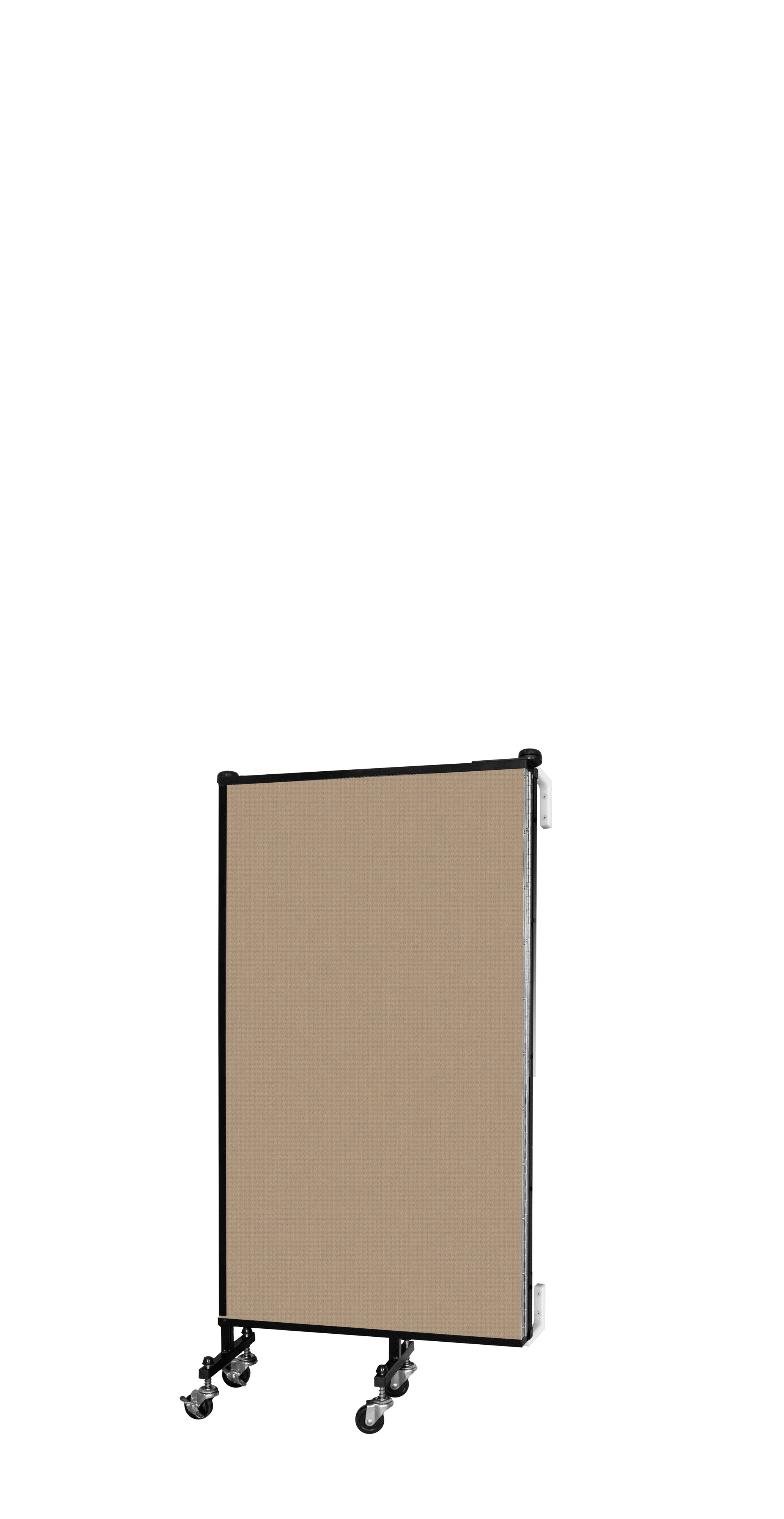 Wallmount Room Divider - 4'H x 5' 6"L - 3 Panel, Desert, Fabric