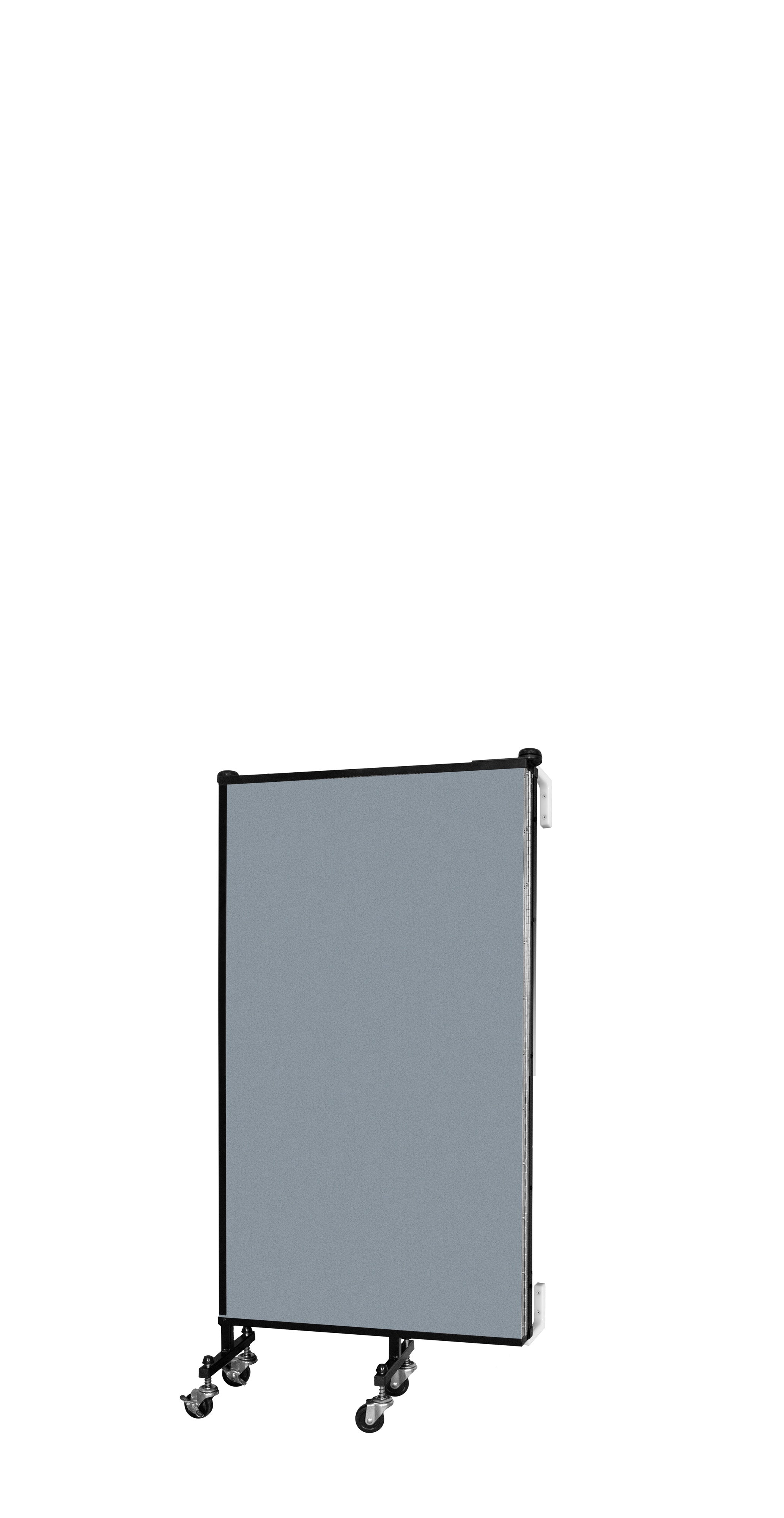 Wallmount Room Divider - 4'H x 5' 6"L - 3 Panel, Blue Tide, Vinyl