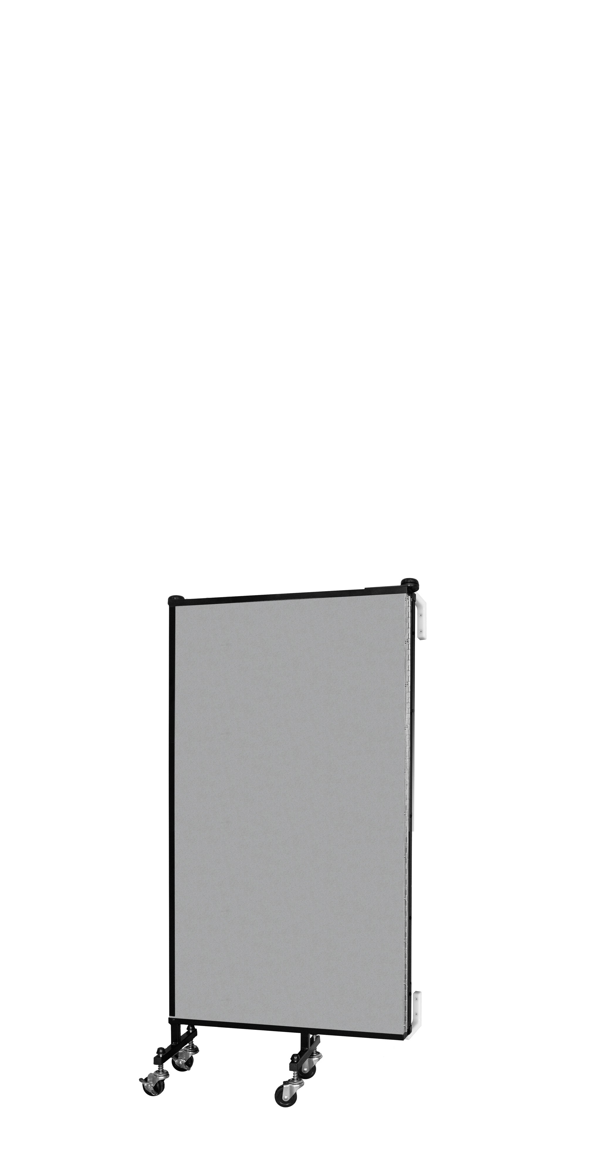 Wallmount Room Divider - 4'H x 5' 6"L - 3 Panel, Granite, Vinyl