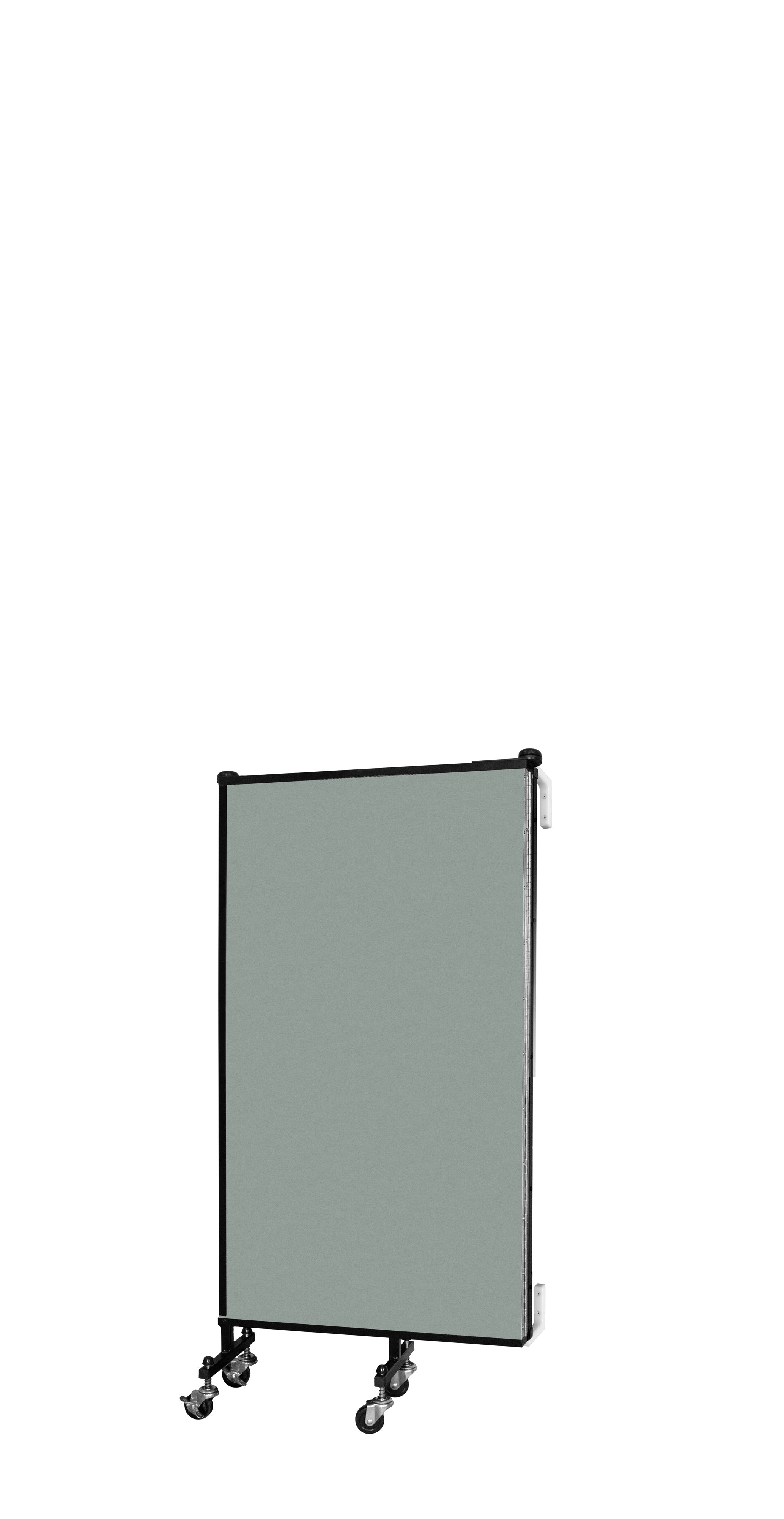 Wallmount Room Divider - 4'H x 5' 6"L - 3 Panel, Mint, Vinyl