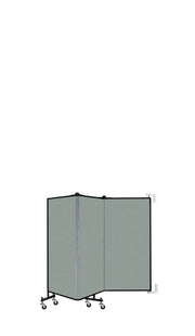 Wallmount Room Divider - 4'H x 5' 6"L - 3 Panel, Mint, Vinyl