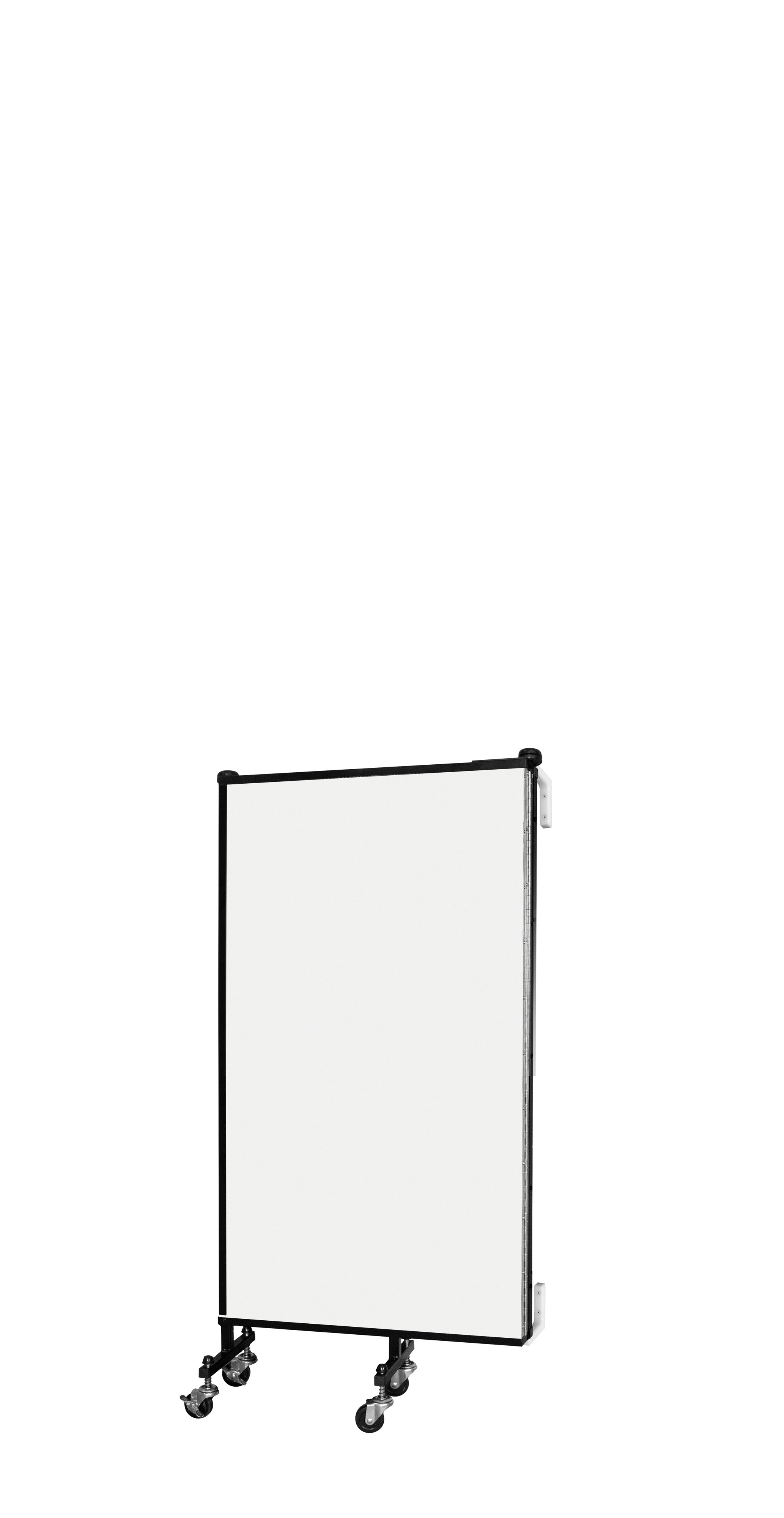 Wallmount Room Divider - 4'H x 5' 6"L - 3 Panel, Ice, Vinyl