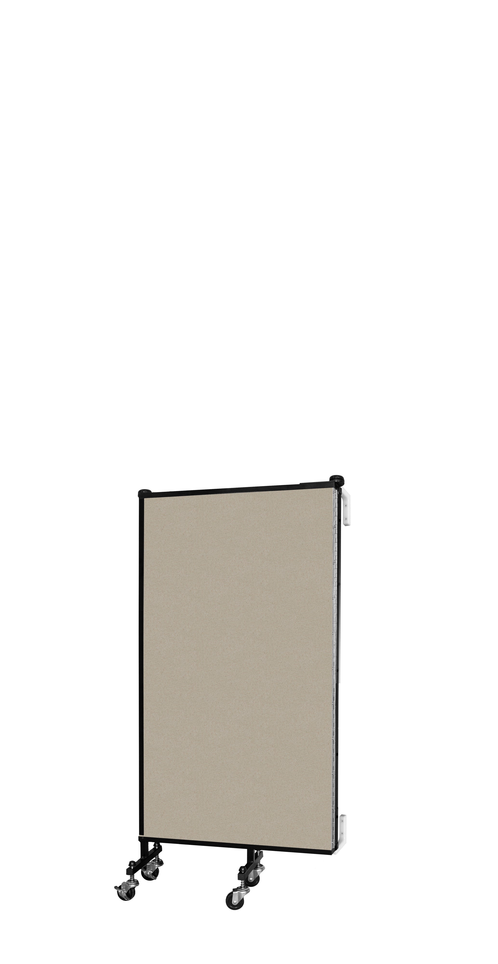 Wallmount Room Divider - 4'H x 5' 6"L - 3 Panel, Hazelnut, Vinyl