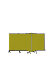 Wallmount Room Divider - 4'H x 9' 2"L - 5 Panel, Apple Green, Fabric