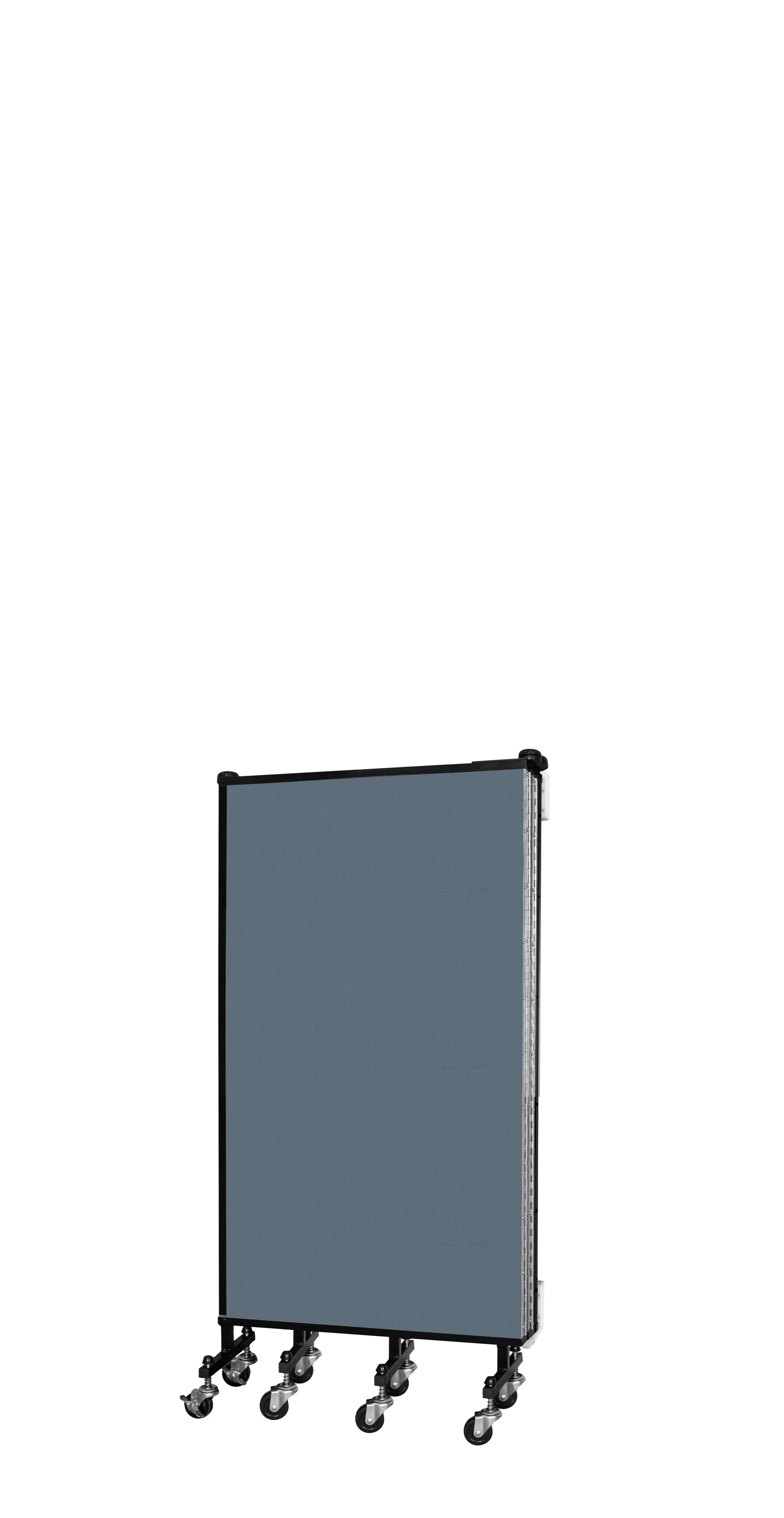 Wallmount Room Divider - 4'H x 9' 2"L - 5 Panel, Lake, Fabric