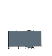 Wallmount Room Divider - 4'H x 9' 2"L - 5 Panel, Lake, Fabric