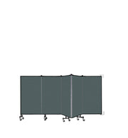Wallmount Room Divider - 4'H x 9' 2"L - 5 Panel, Mallard, Fabric