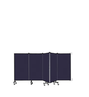 Wallmount Room Divider - 4'H x 9' 2"L - 5 Panel, Navy, Fabric