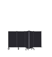 Wallmount Room Divider - 4'H x 9' 2"L - 5 Panel, Black, Fabric