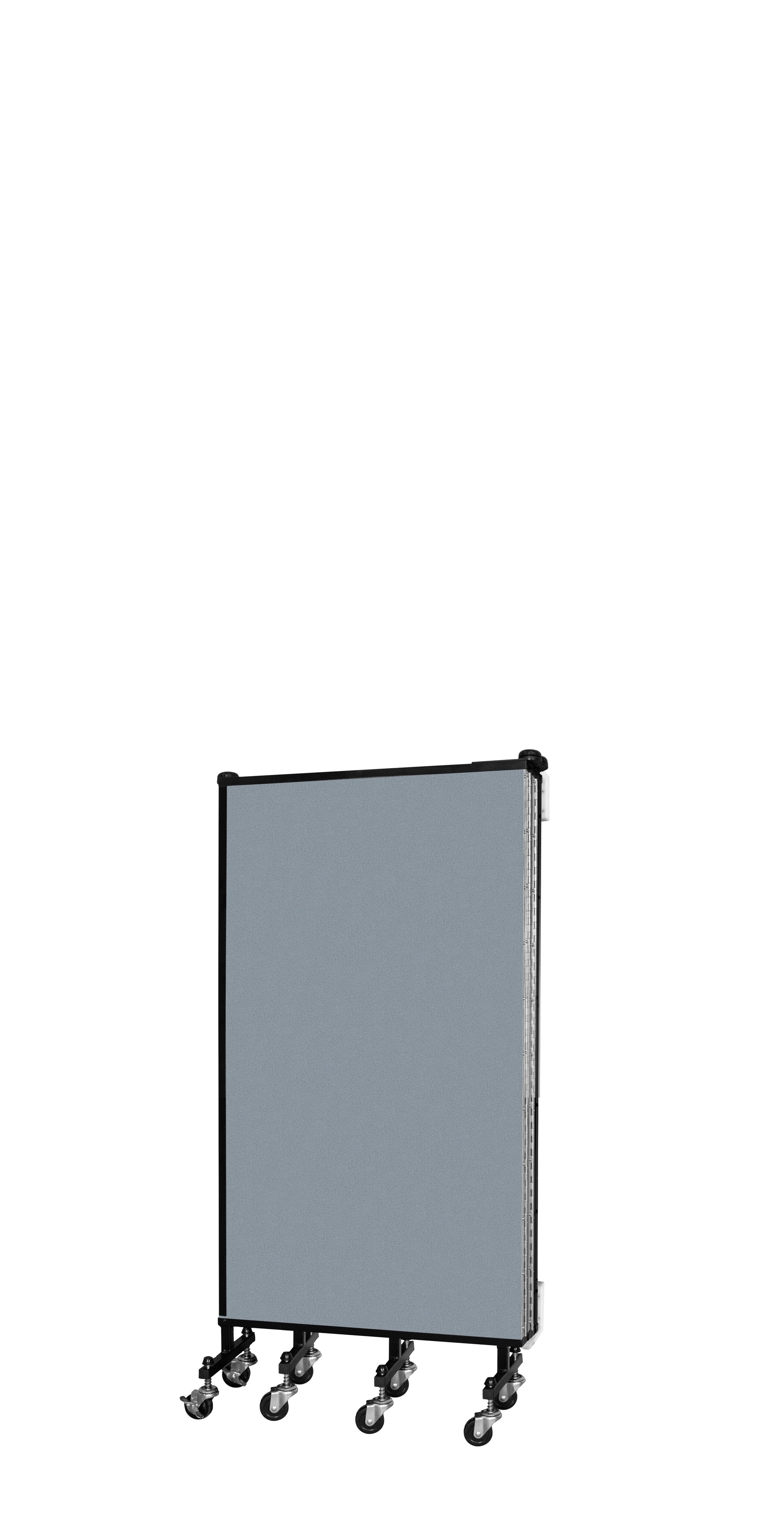 Wallmount Room Divider - 4'H x 9' 2"L - 5 Panel, Blue Tide, Vinyl