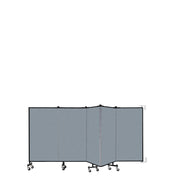 Wallmount Room Divider - 4'H x 9' 2"L - 5 Panel, Blue Tide, Vinyl