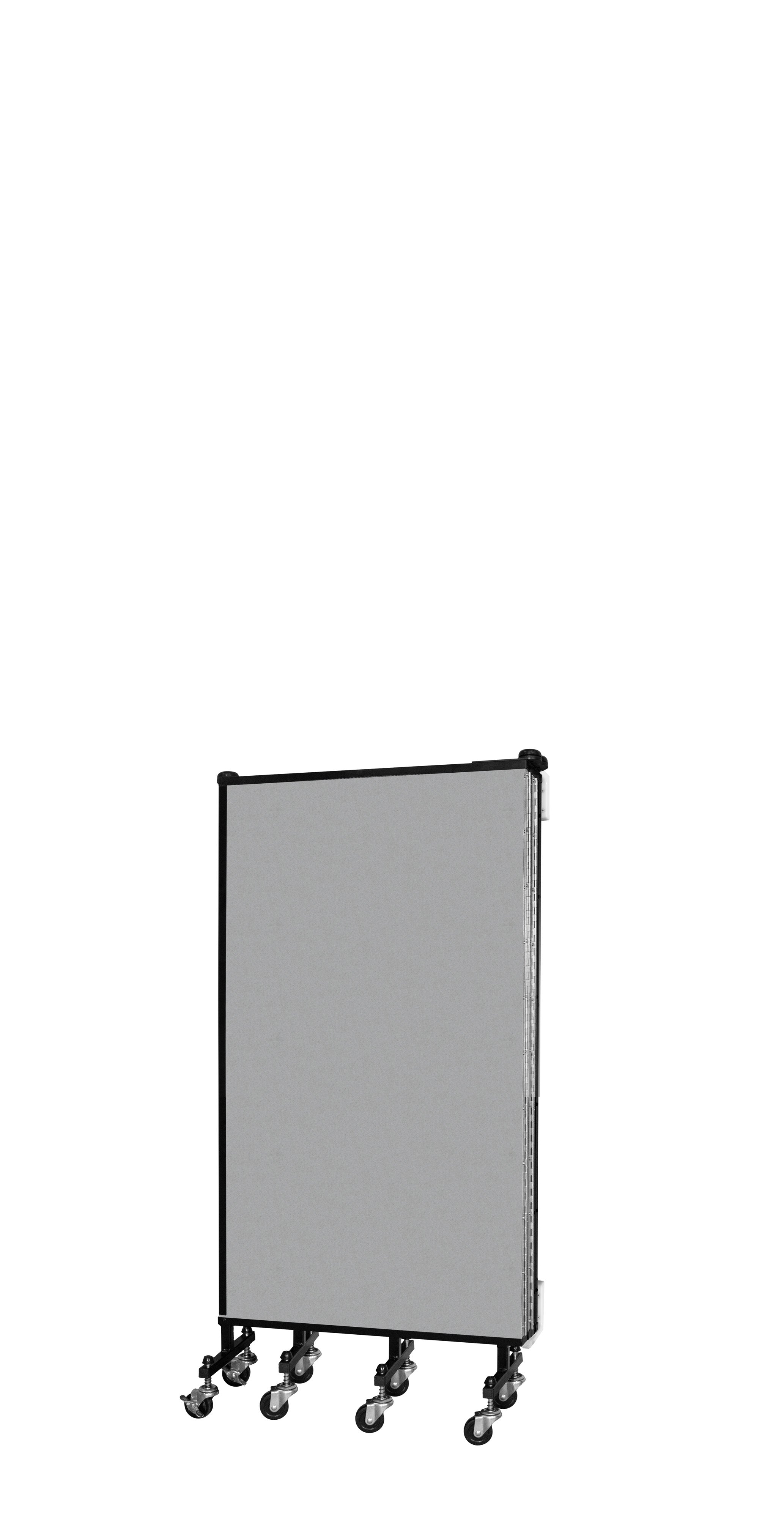 Wallmount Room Divider - 4'H x 9' 2"L - 5 Panel, Granite, Vinyl