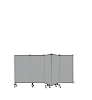 Wallmount Room Divider - 4'H x 9' 2"L - 5 Panel, Granite, Vinyl