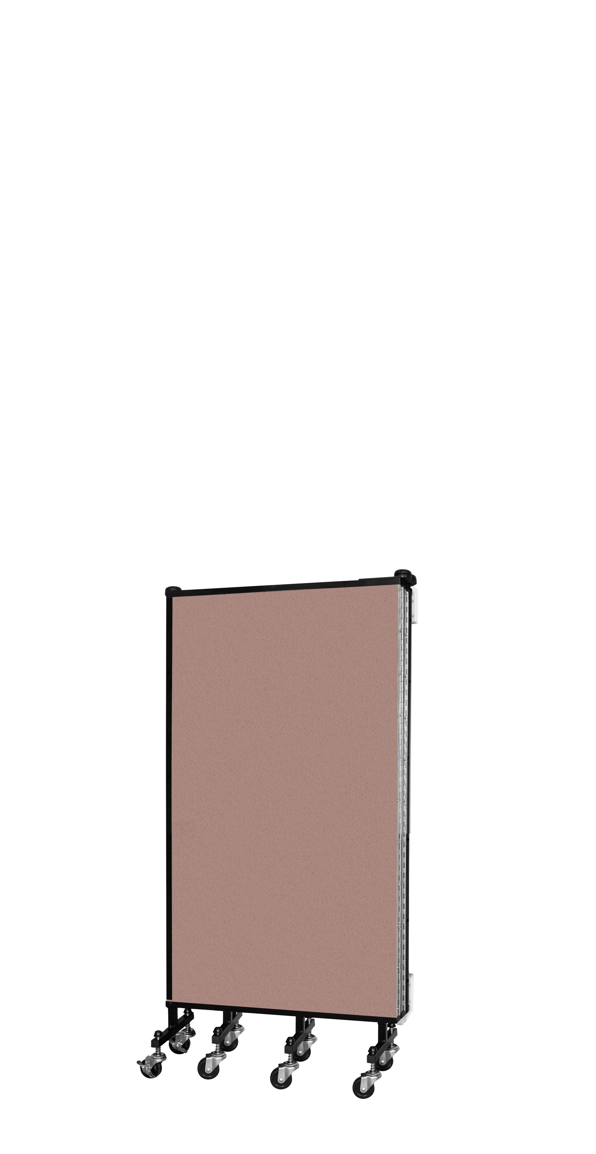Wallmount Room Divider - 4'H x 9' 2"L - 5 Panel, Rasberry, Vinyl