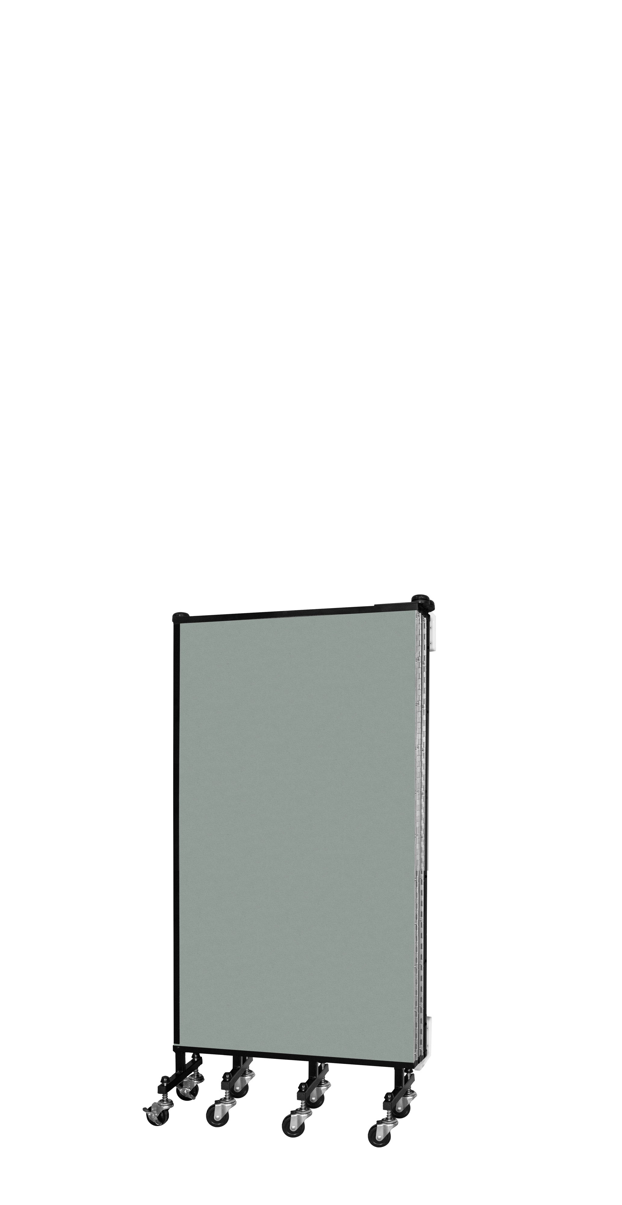 Wallmount Room Divider - 4'H x 9' 2"L - 5 Panel, Mint, Vinyl