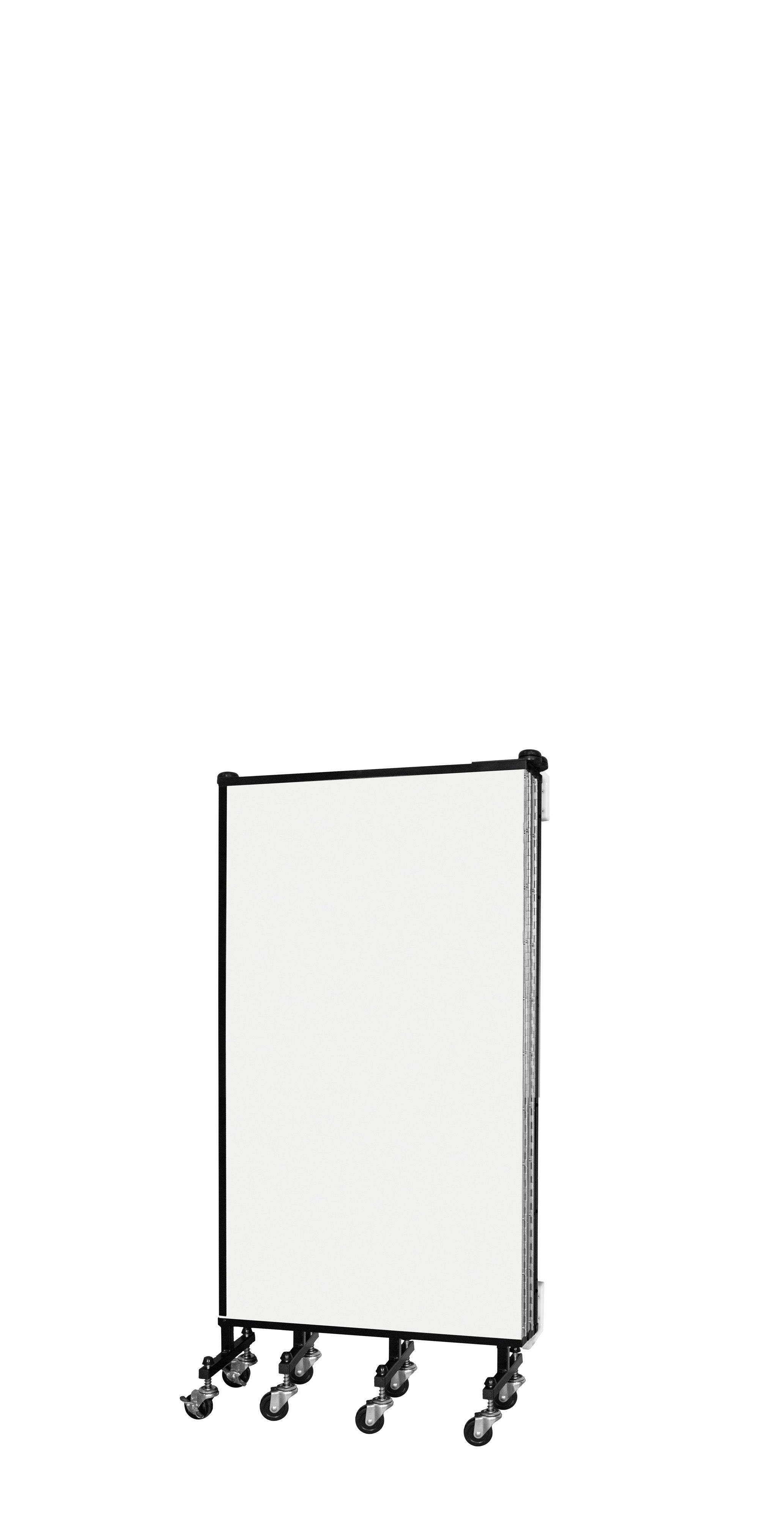 Wallmount Room Divider - 4'H x 9' 2"L - 5 Panel, Ice, Vinyl