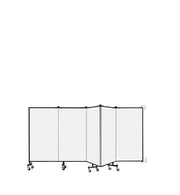 Wallmount Room Divider - 4'H x 9' 2"L - 5 Panel, Ice, Vinyl
