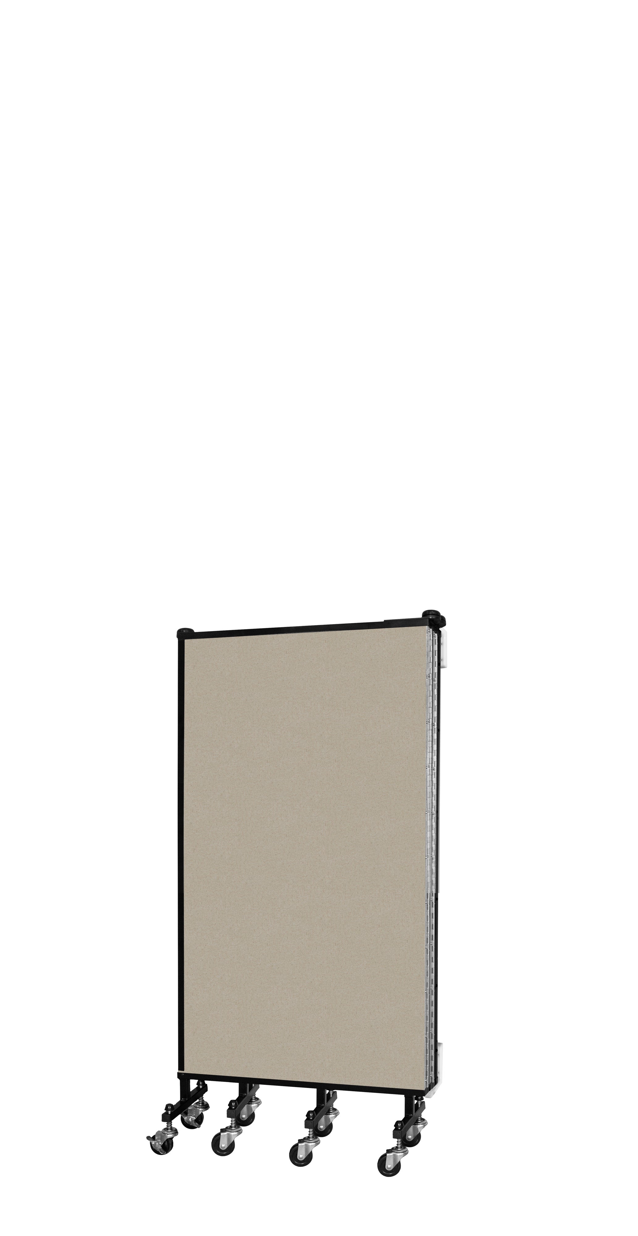 Wallmount Room Divider - 4'H x 9' 2"L - 5 Panel, Hazelnut, Vinyl