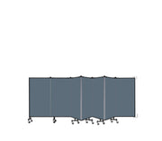 Wallmount Room Divider - 4'H x 12' 10"L - 7 Panel, Lake, Fabric