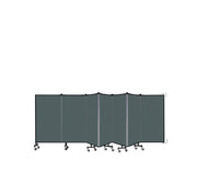 Wallmount Room Divider - 4'H x 12' 10"L - 7 Panel, Mallard, Fabric