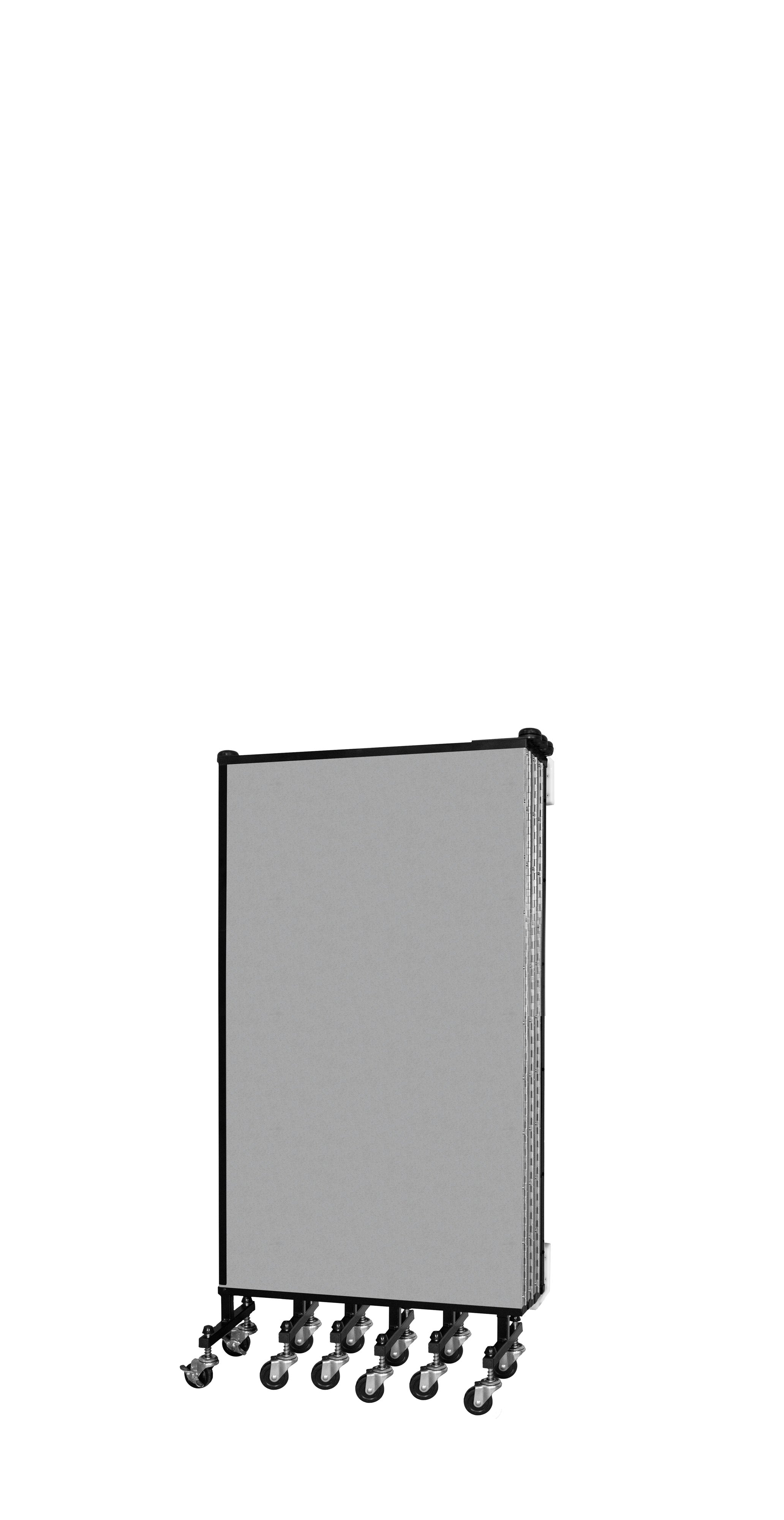 Wallmount Room Divider - 4'H x 12' 10"L - 7 Panel, Granite, Vinyl
