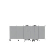 Wallmount Room Divider - 4'H x 12' 10"L - 7 Panel, Granite, Vinyl