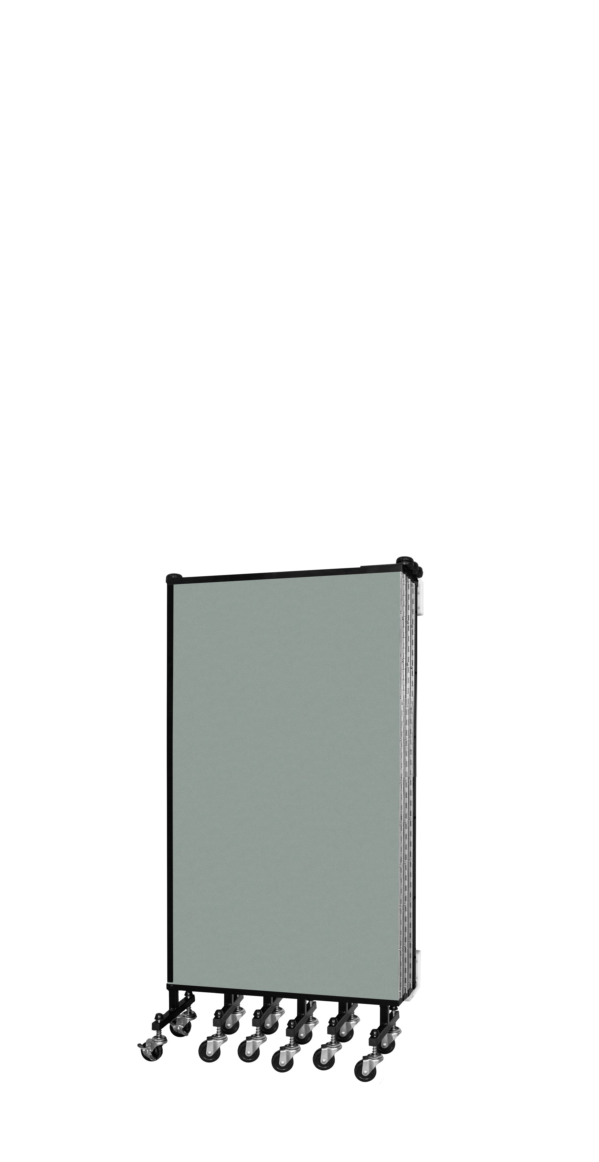 Wallmount Room Divider - 4'H x 12' 10"L - 7 Panel, Mint, Vinyl