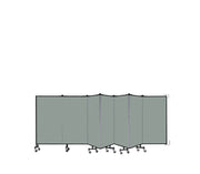 Wallmount Room Divider - 4'H x 12' 10"L - 7 Panel, Mint, Vinyl