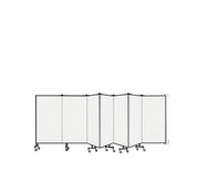 Wallmount Room Divider - 4'H x 12' 10"L - 7 Panel, Ice, Vinyl