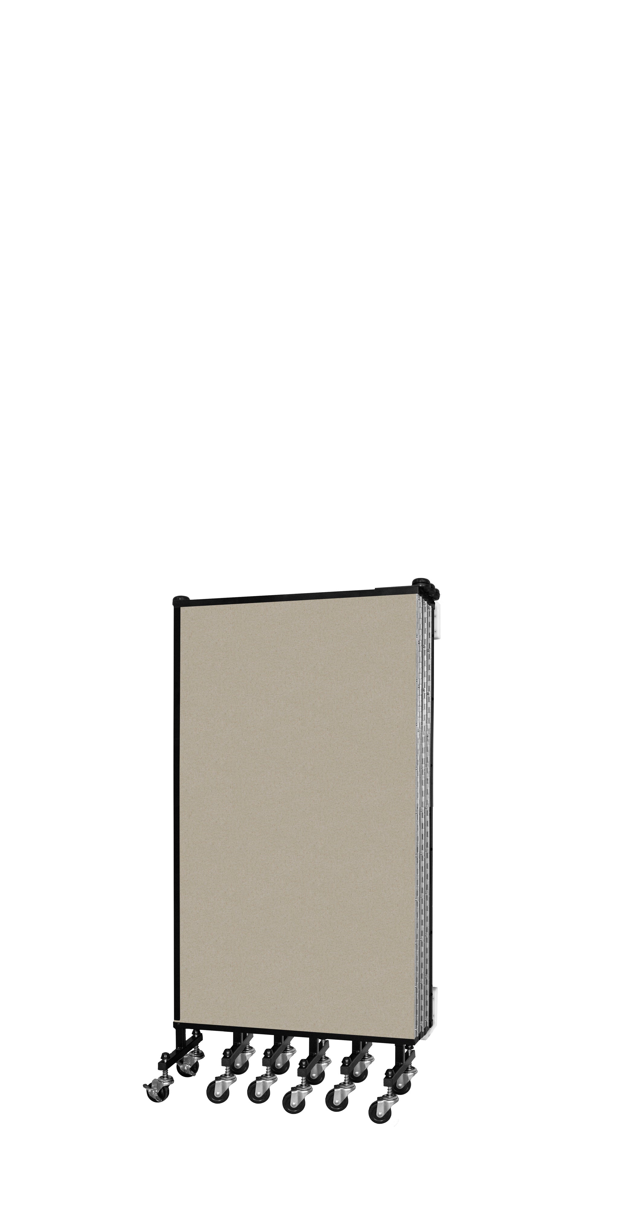 Wallmount Room Divider - 4'H x 12' 10"L - 7 Panel, Hazelnut, Vinyl