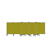 Wallmount Room Divider - 4'H x 16' 6"L - 9 Panel, Apple Green, Fabric