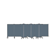 Wallmount Room Divider - 4'H x 16' 6"L - 9 Panel, Lake, Fabric