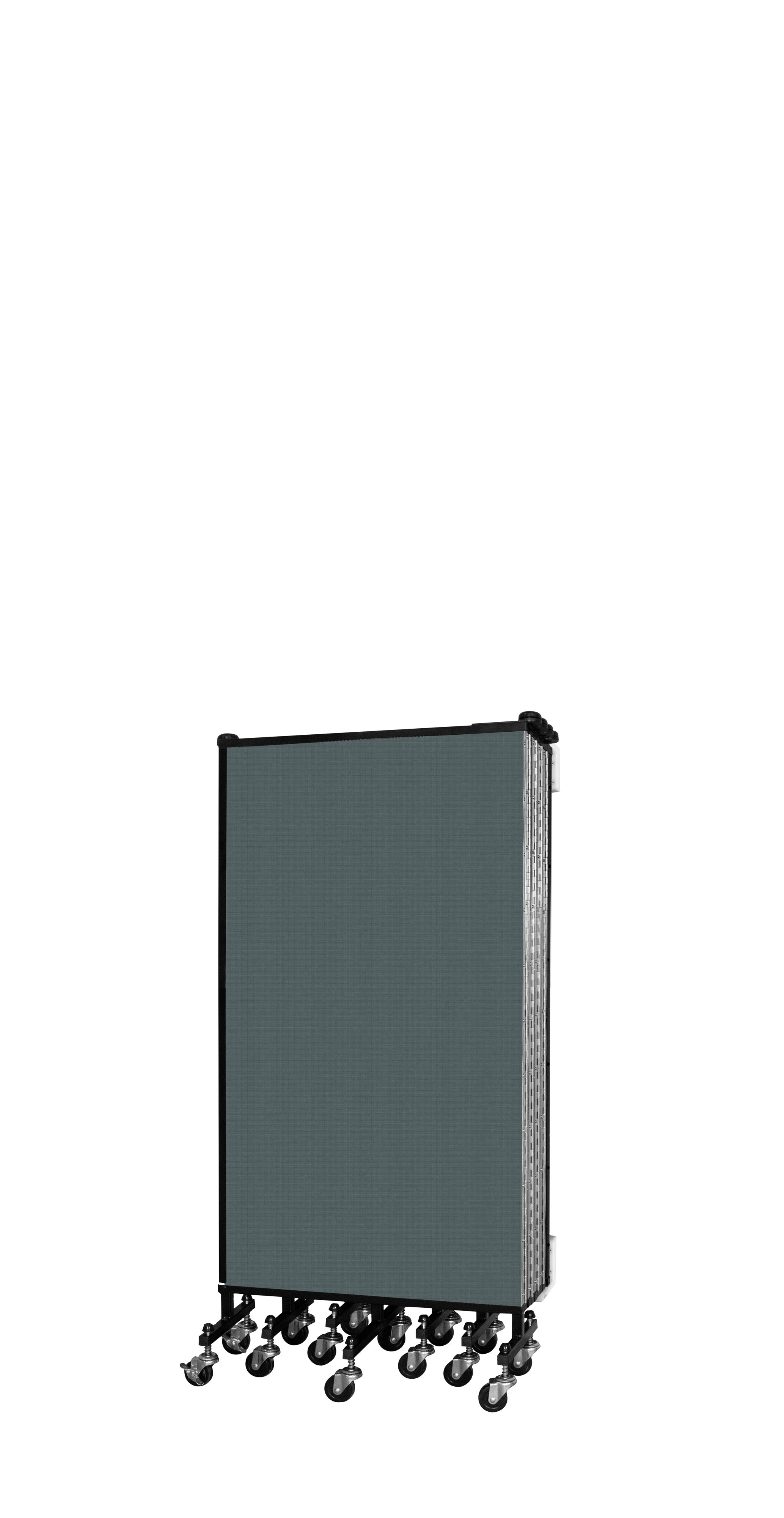 Wallmount Room Divider - 4'H x 16' 6"L - 9 Panel, Mallard, Fabric