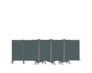 Wallmount Room Divider - 4'H x 16' 6"L - 9 Panel, Mallard, Fabric