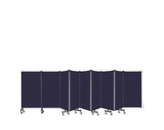 Wallmount Room Divider - 4'H x 16' 6"L - 9 Panel, Navy, Fabric