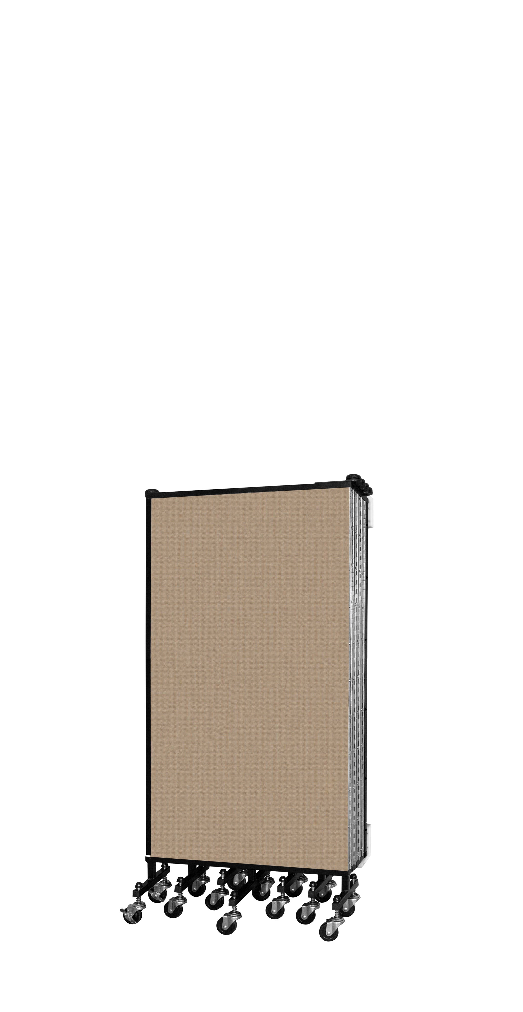 Wallmount Room Divider - 4'H x 16' 6"L - 9 Panel, Desert, Fabric