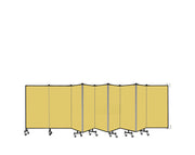Wallmount Room Divider - 4'H x 16' 6"L - 9 Panel, Primary Yellow, Fabric