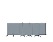 Wallmount Room Divider - 4'H x 16' 6"L - 9 Panel, Blue Tide, Vinyl