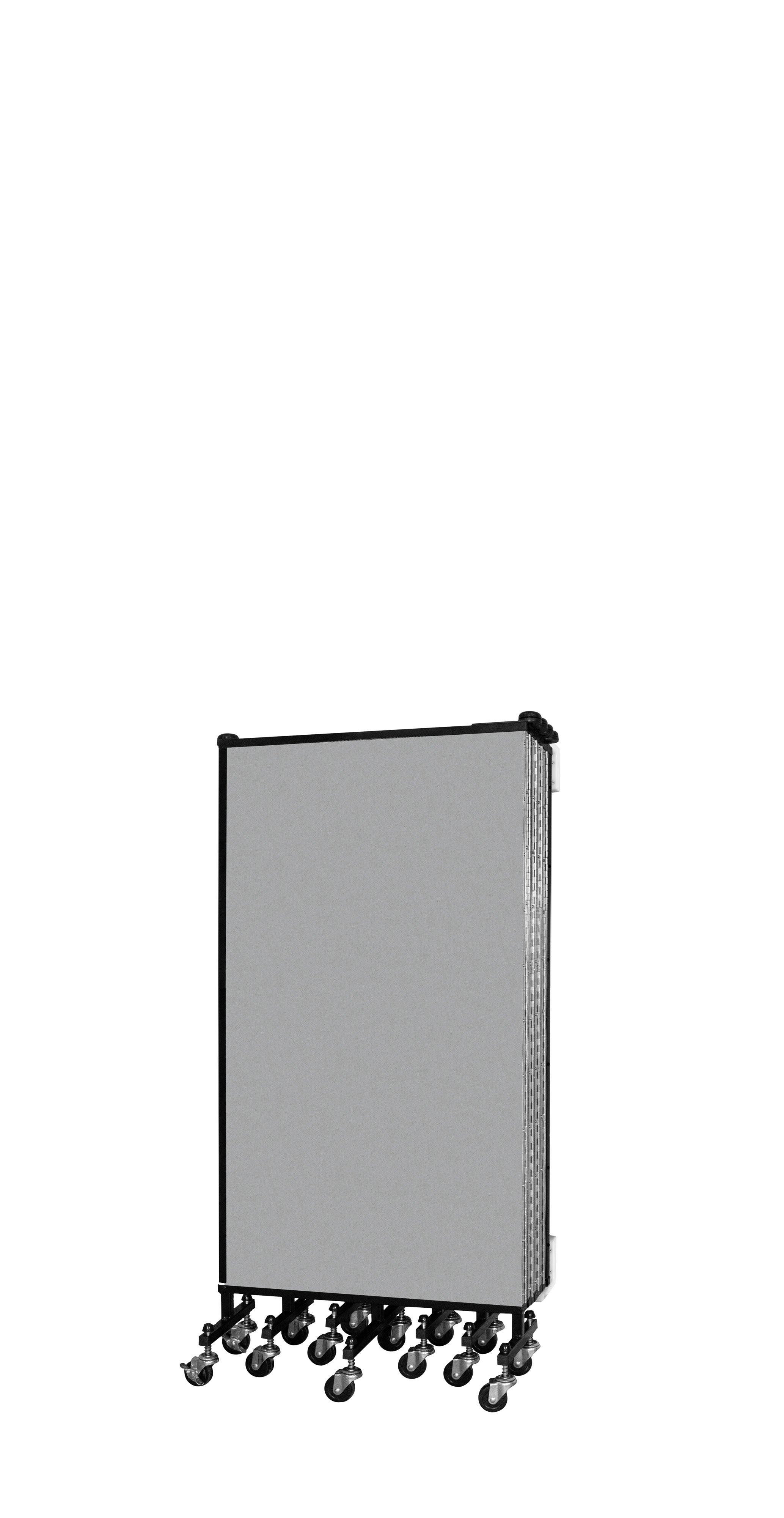 Wallmount Room Divider - 4'H x 16' 6"L - 9 Panel, Granite, Vinyl