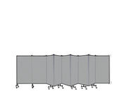 Wallmount Room Divider - 4'H x 16' 6"L - 9 Panel, Granite, Vinyl