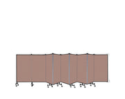 Wallmount Room Divider - 4'H x 16' 6"L - 9 Panel, Rasberry, Vinyl