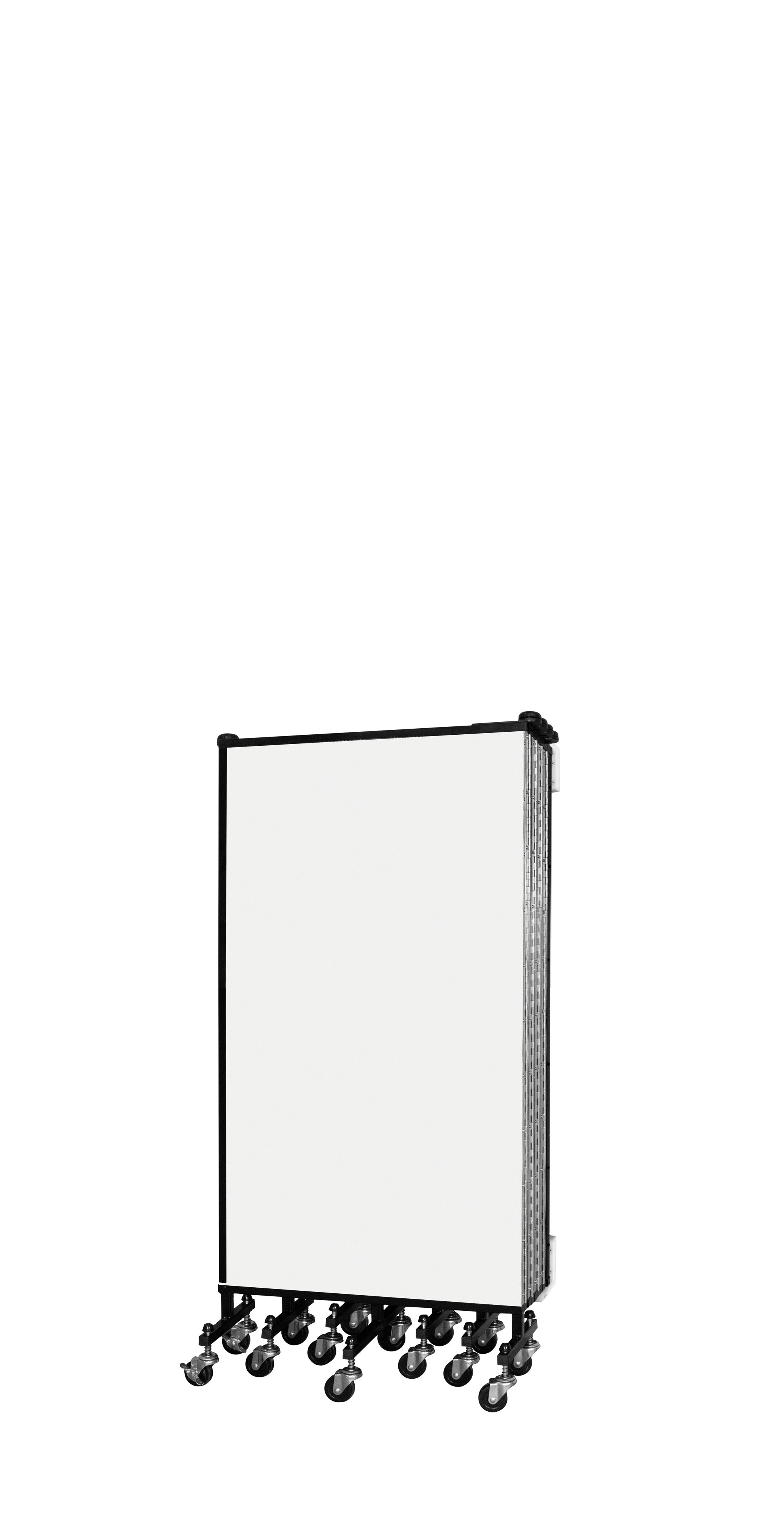 Wallmount Room Divider - 4'H x 16' 6"L - 9 Panel, Ice, Vinyl
