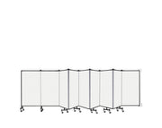 Wallmount Room Divider - 4'H x 16' 6"L - 9 Panel, Ice, Vinyl