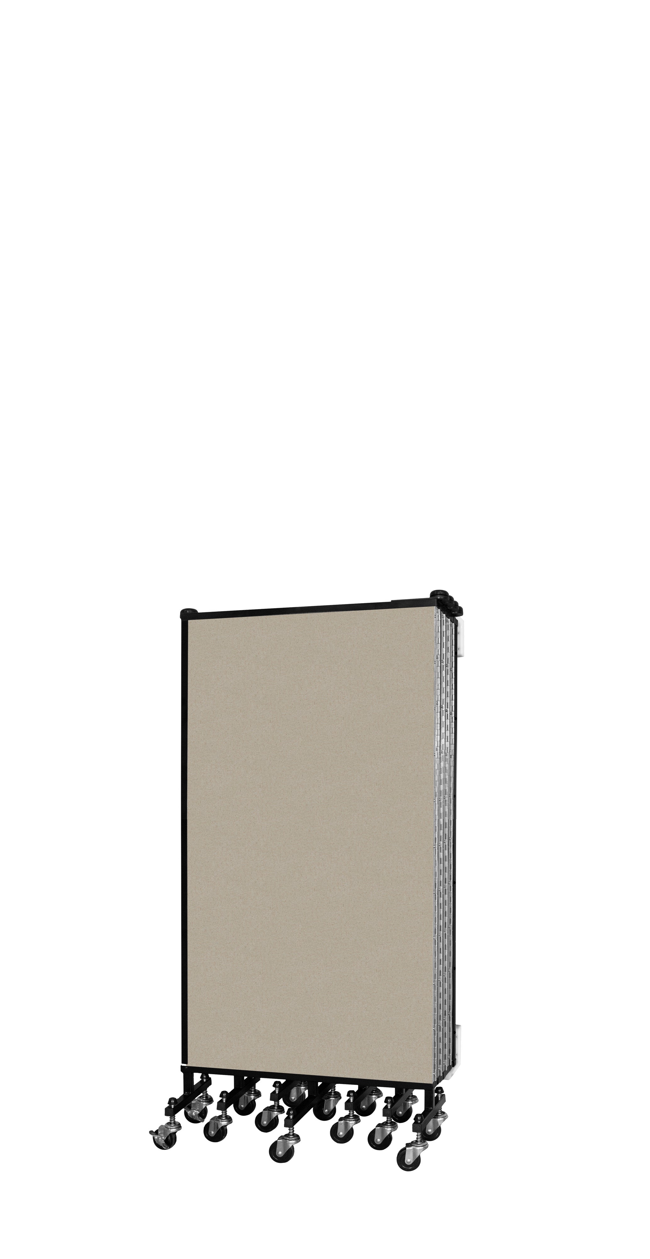 Wallmount Room Divider - 4'H x 16' 6"L - 9 Panel, Hazelnut, Vinyl