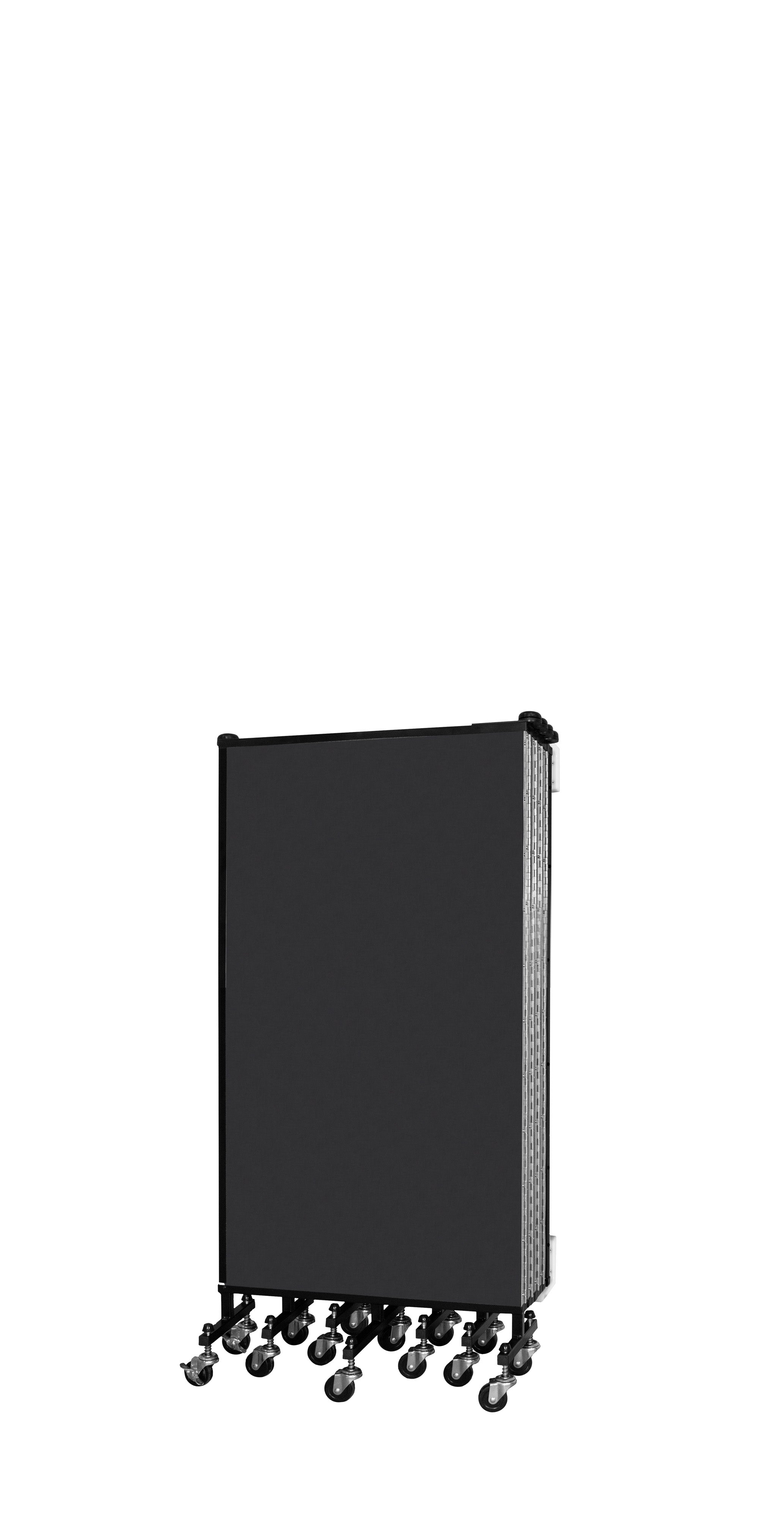 Wallmount Room Divider - 4'H x 16' 6"L - 9 Panel, Coal, Vinyl